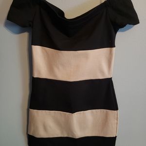 Windsor, M, Black and Tan Mini dress